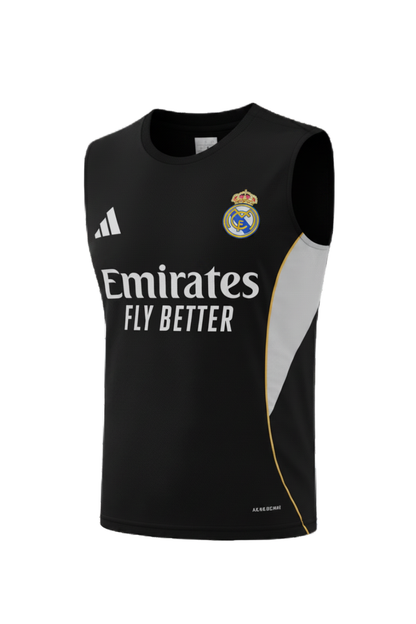 Real Madrid Black Sleeveless Set
